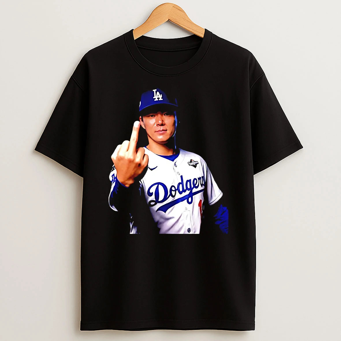 Yoshinobu Yamamoto Middle Finger World Series 2025 Mvp Shirts