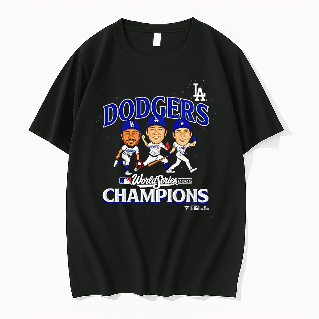 Yoshinobu Yamamoto Shohei Ohtani And Mookie Betts Los Angeles Dodgers 2025 World Series Champions Appeal Play Shirts