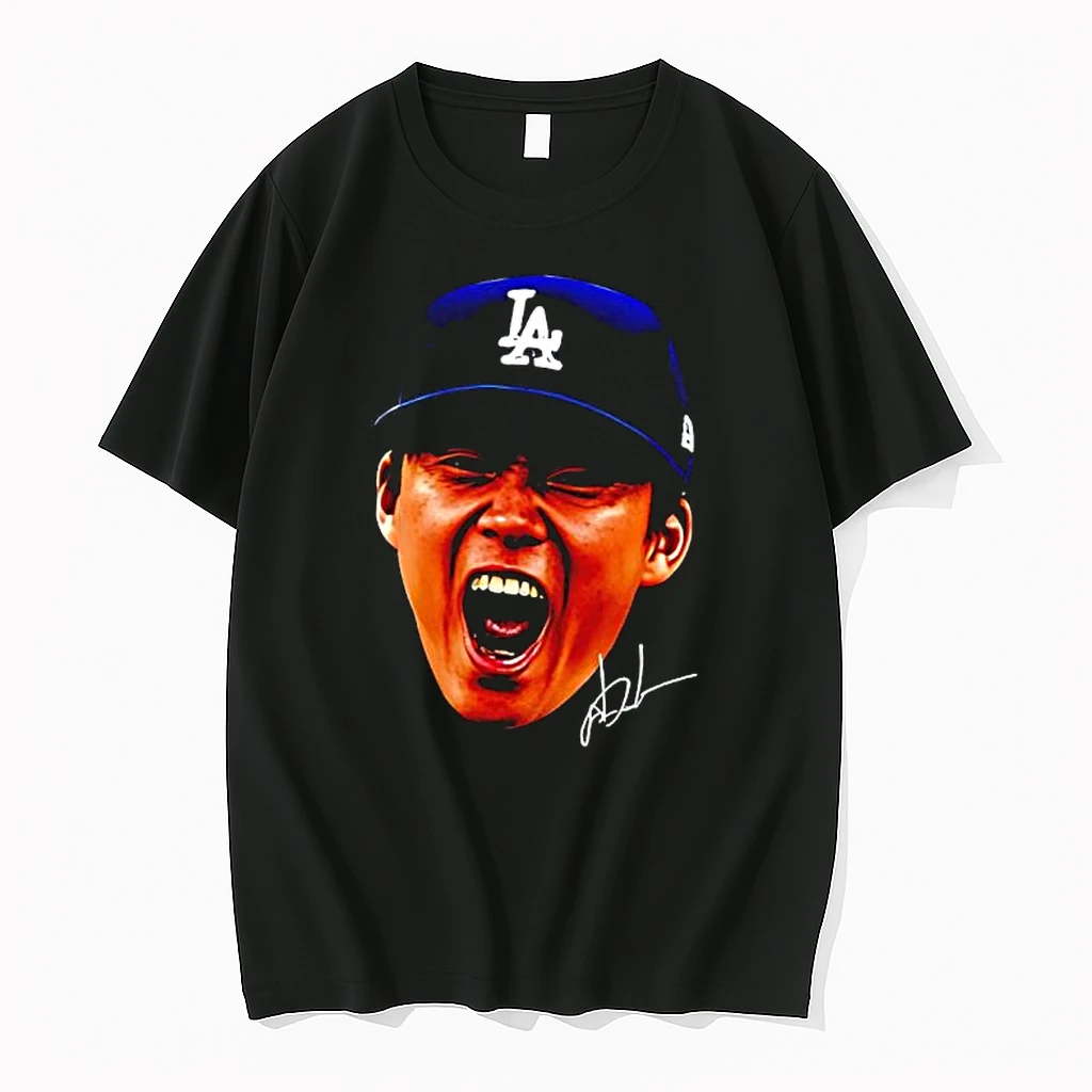 Yoshinobu Yamamoto The Los Angeles Dodgers Face Signature Shirts