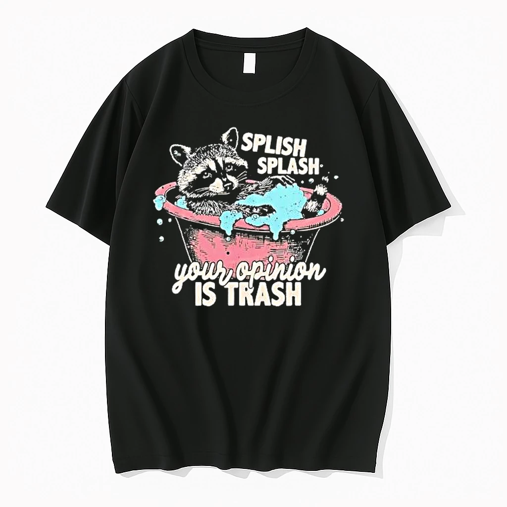 Your Opinion Is Trash Funny Raccoon Retro Shirts