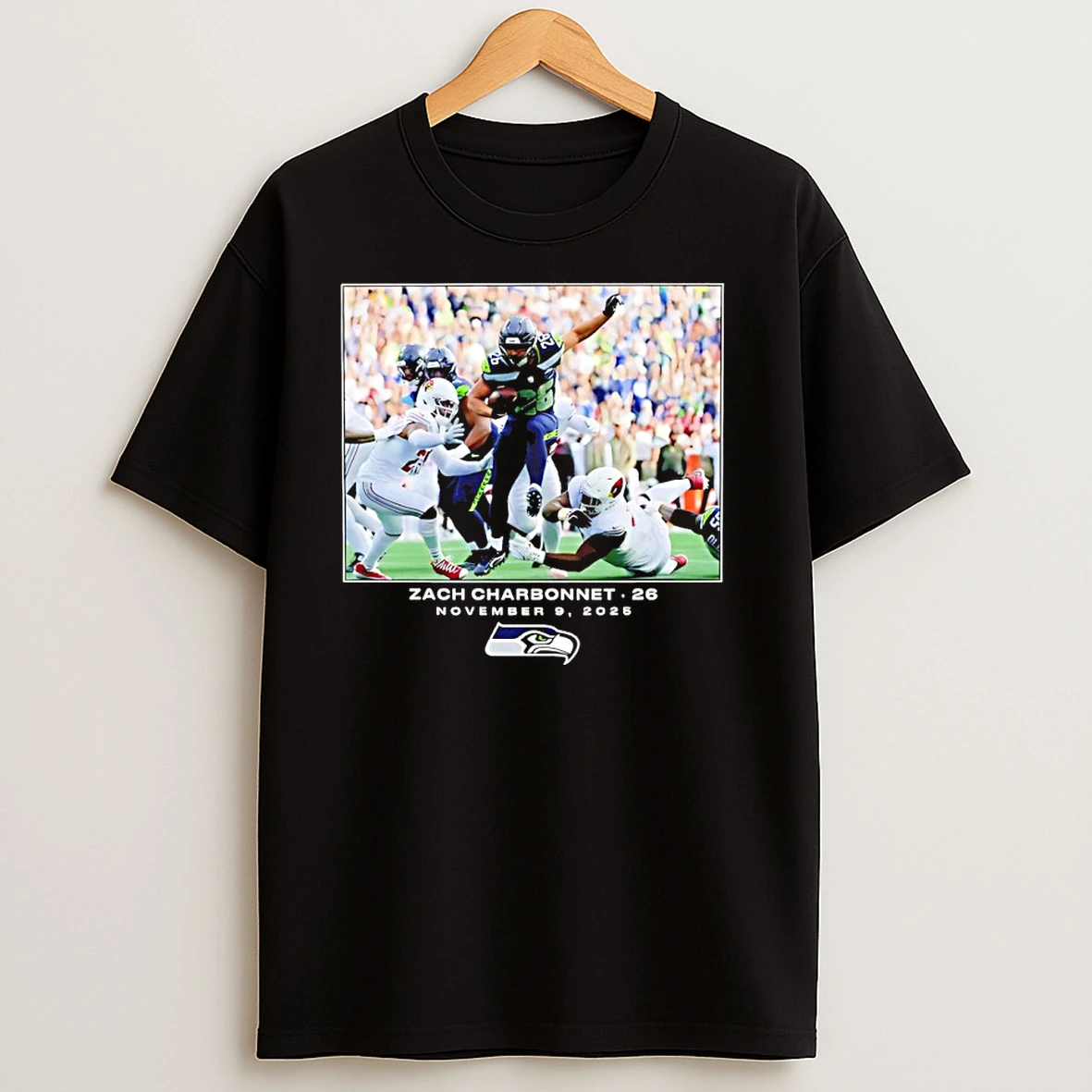Zach Charbonnet Seattle Seahawks Nfl Flash Features Week 10 2025 T Shirts