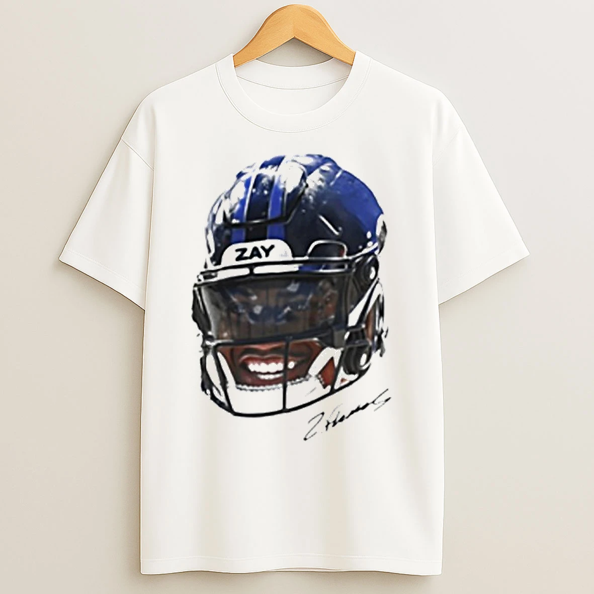 Zay Flowers Signature Football Portrait T Shirts