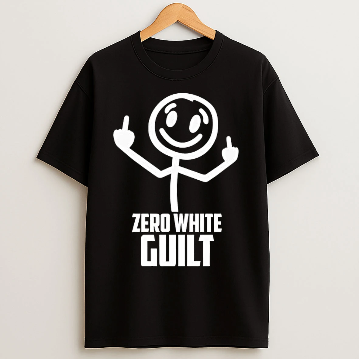 Zero White Guilt Human Finger Hand T Shirts