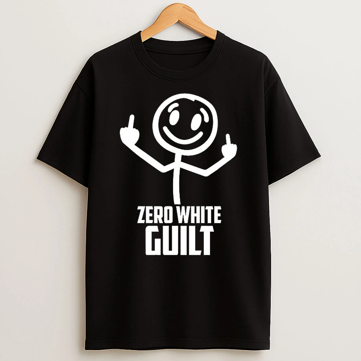 Zero White Guilt Caricature Stickman Shirts