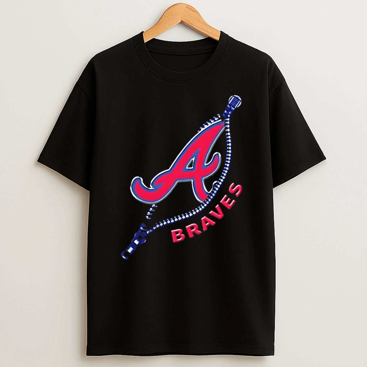 Zipper X Atlanta Braves Baseball Logo Shirts