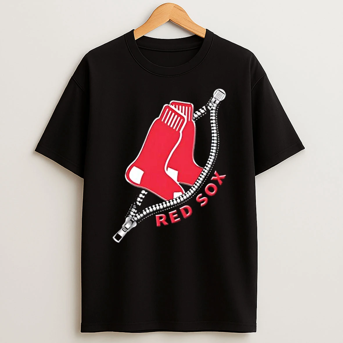Zipper X Boston Red Sox Baseball Logo Shirts