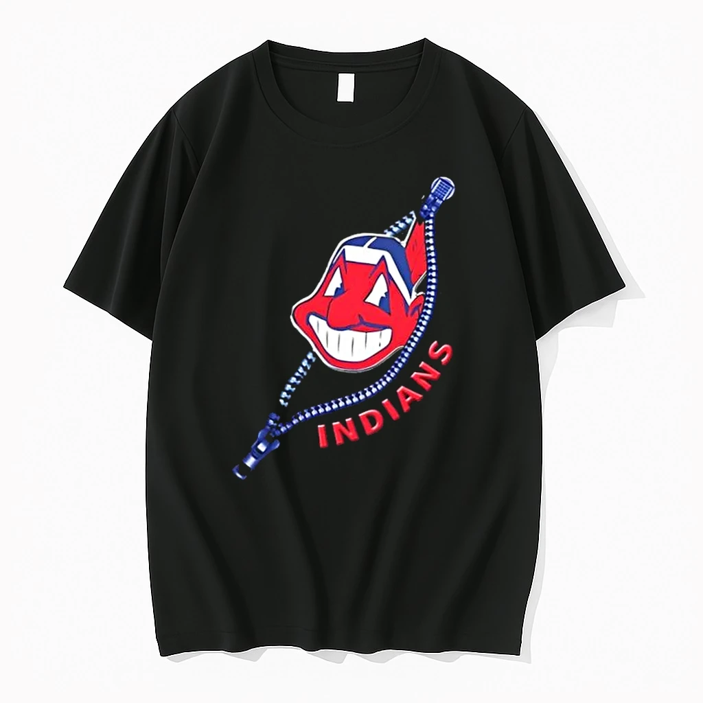 Zipper X Cleveland Indians Baseball Logo Shirts