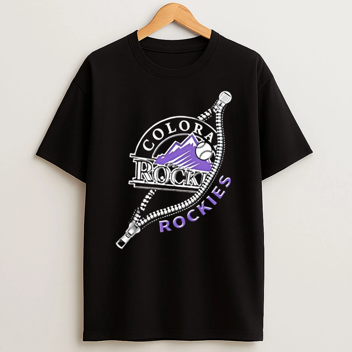 Zipper X Colorado Rockies Baseball Logo Shirts