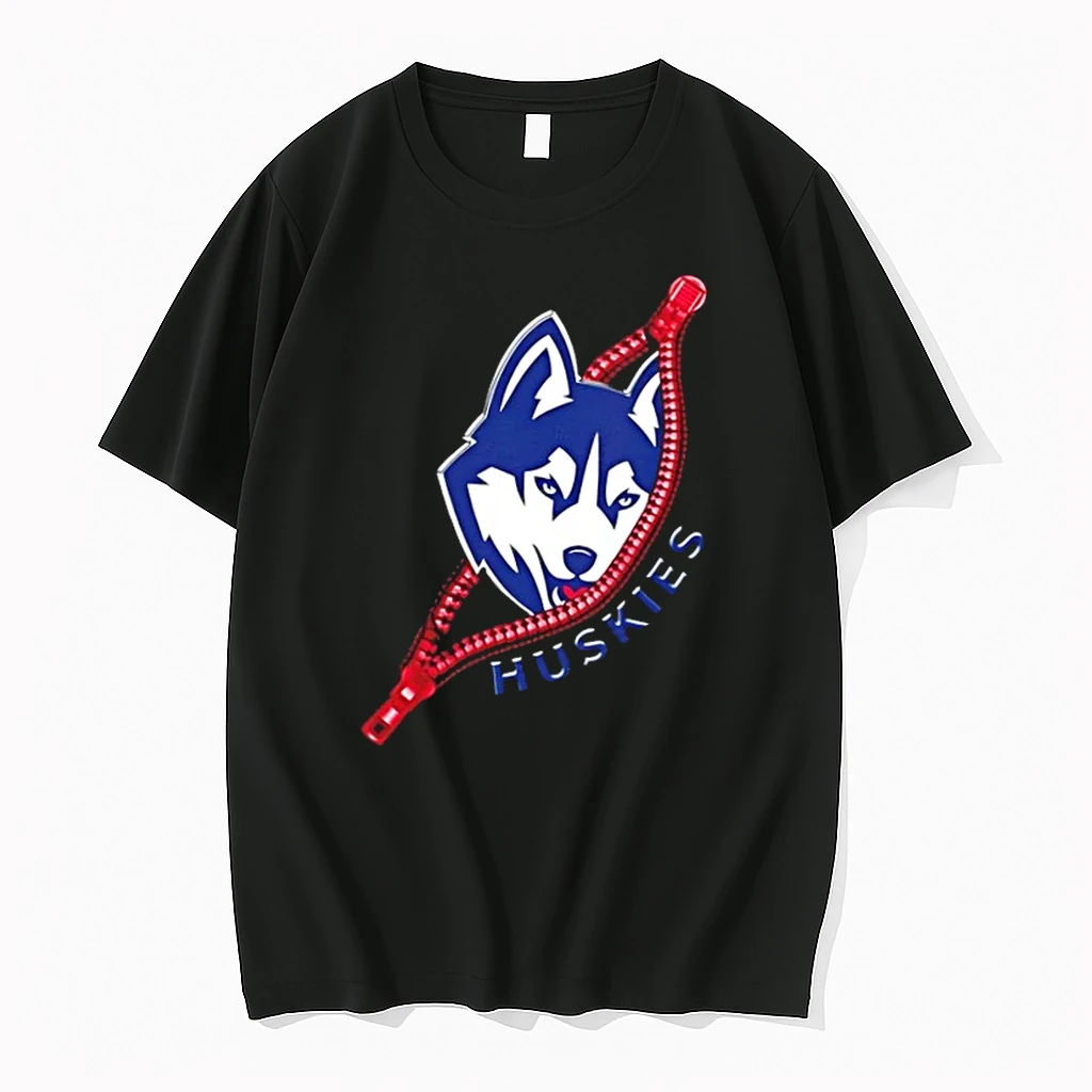 Zipper X Connecticut Huskies Football Logo Shirts