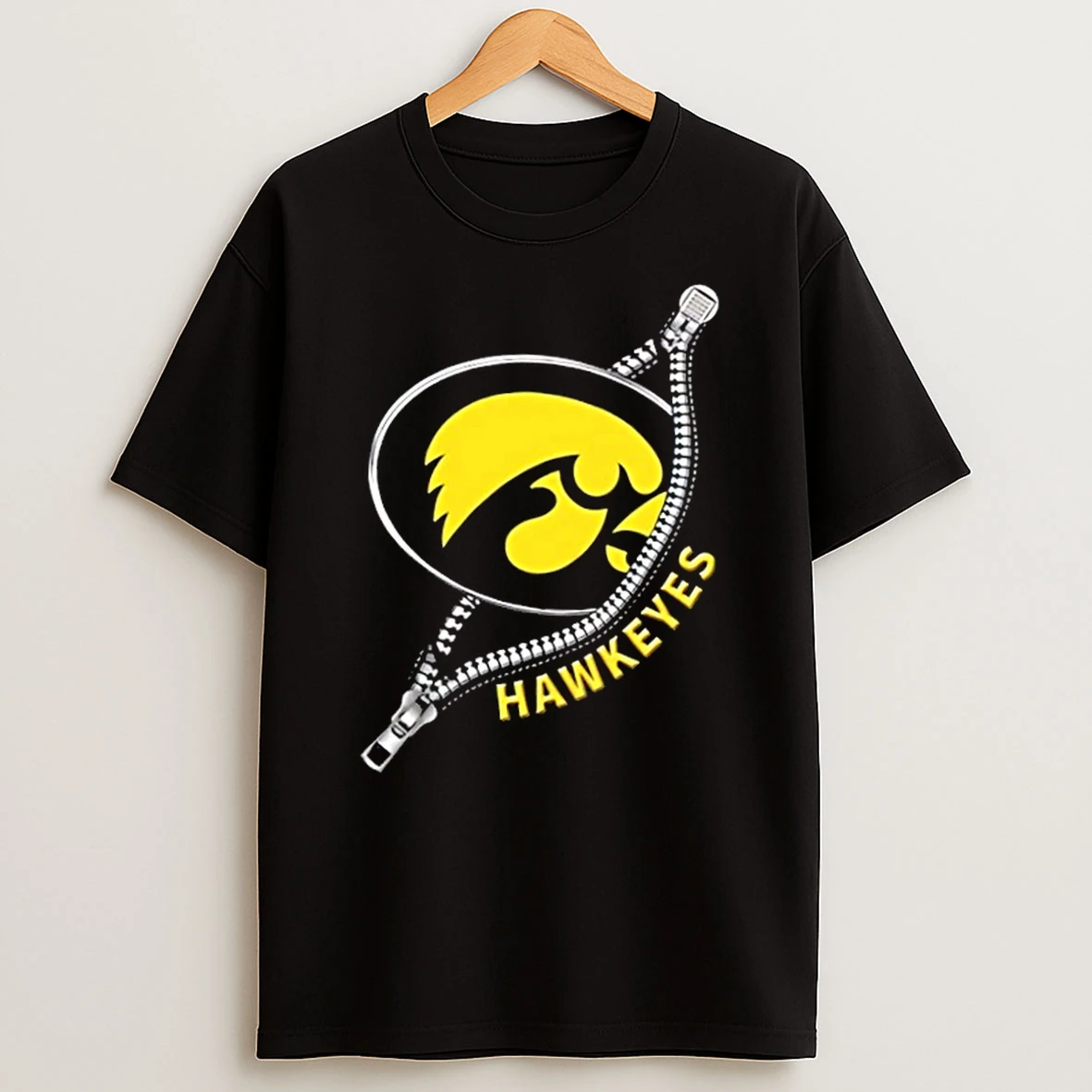 Zipper X Iowa Hawkeyes Football Logo Shirts
