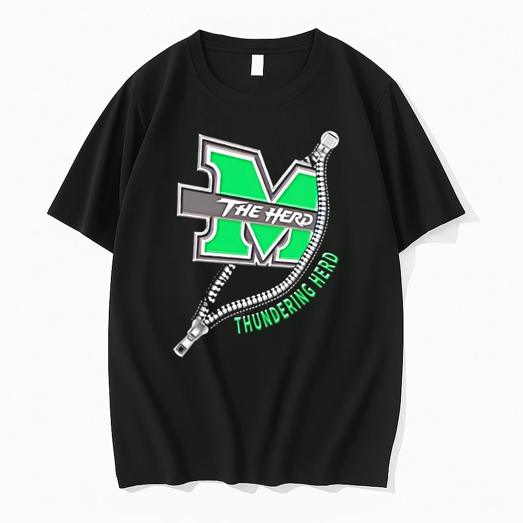 Zipper X Marshall Thundering Herd Football Logo Shirts