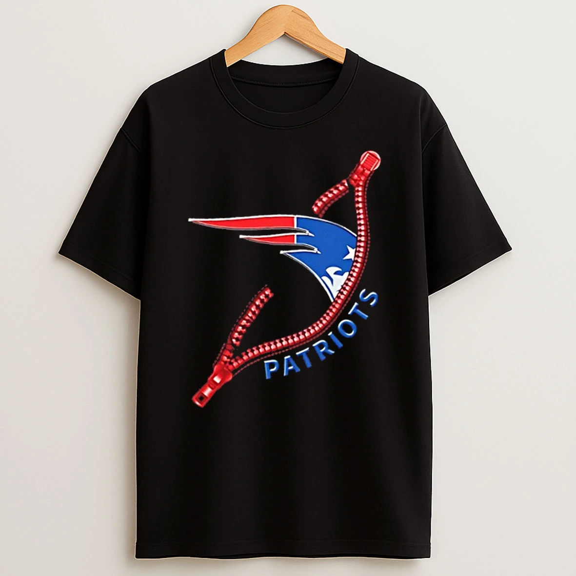 Zipper X New England Patriots Football Logo Shirts