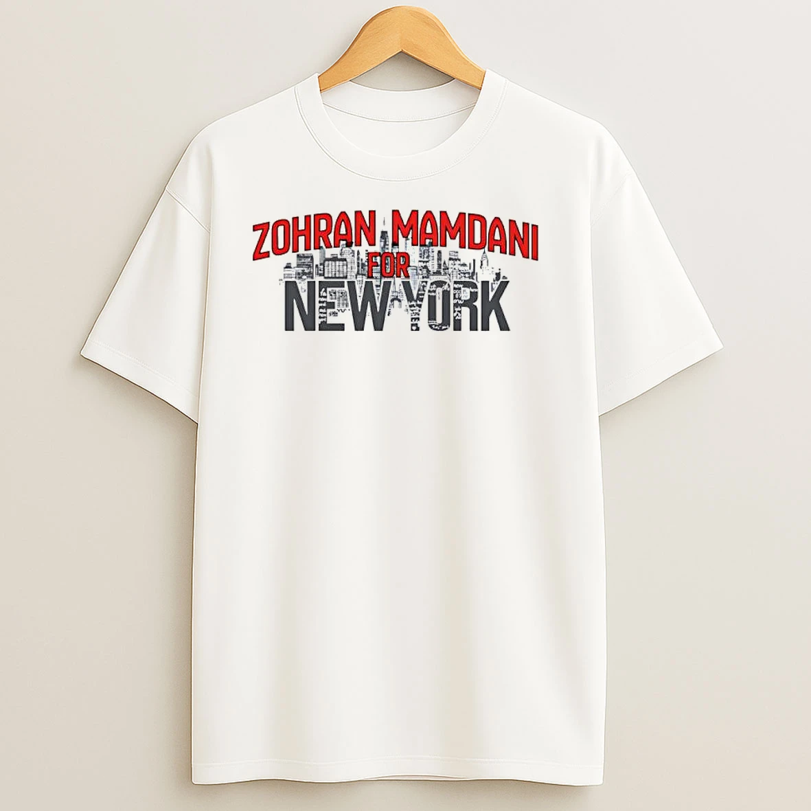 Zohran Mamdani For New York City 2025 City Skyline T Shirts