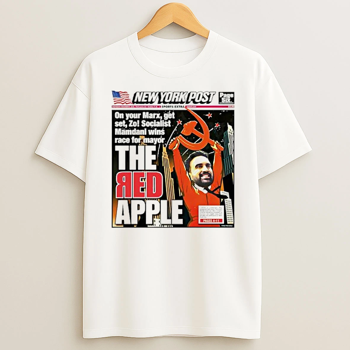 Zohran Mamdani The Red Apple New York Post Shirts