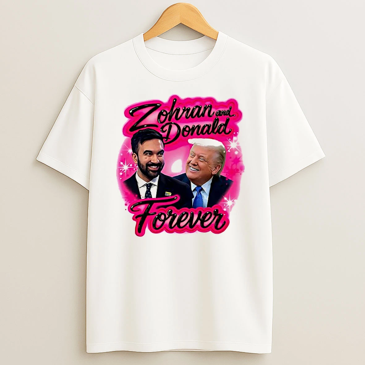 Zohran Mamdani And Donald Trump Forever Airbrush Shirts