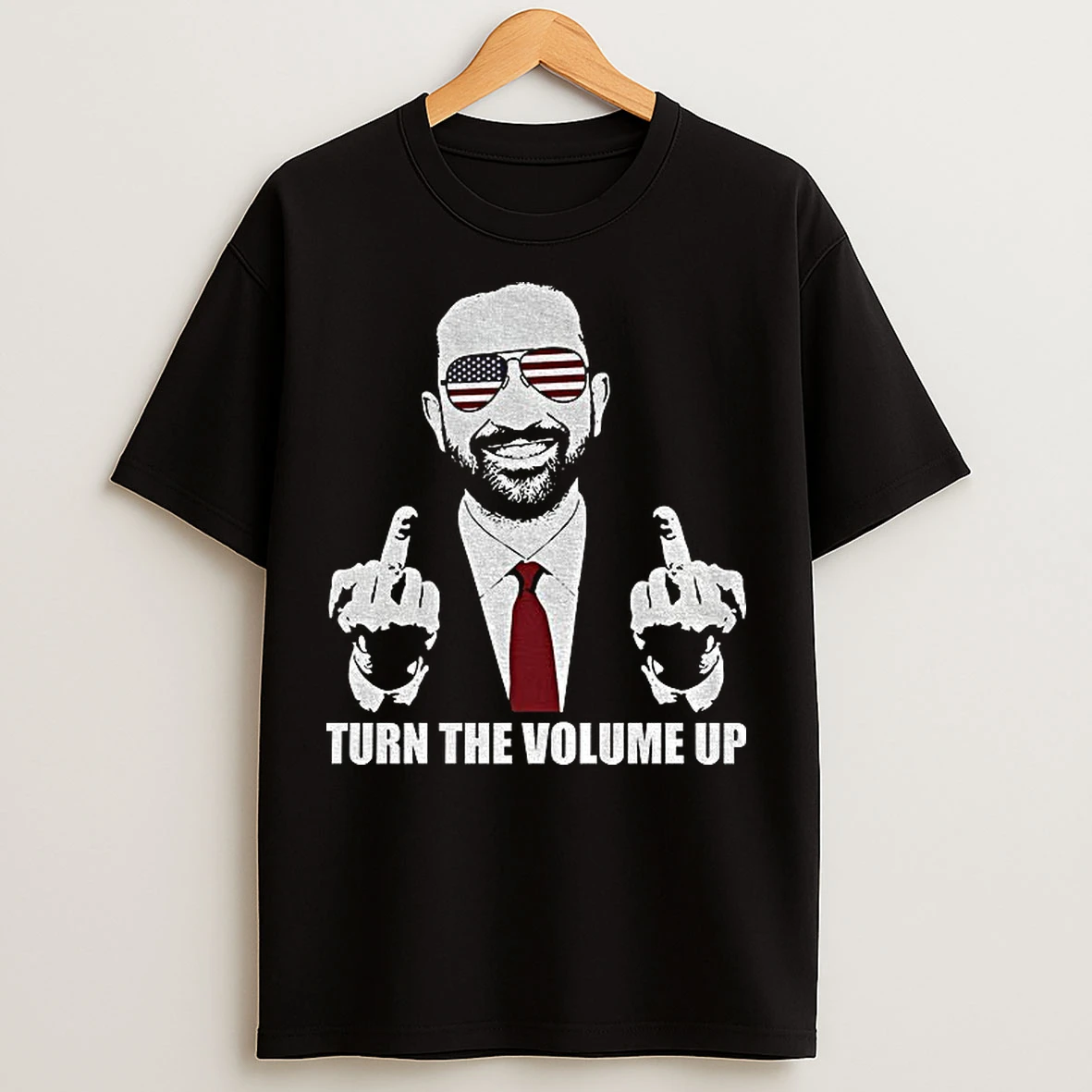 Zohran Mamdani Middle Finger Turn The Volume Up T Shirts