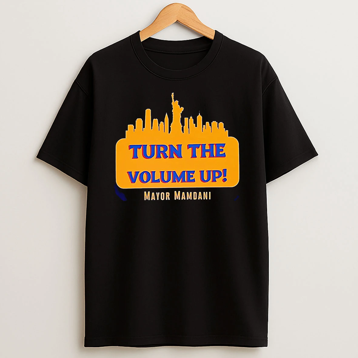 Zohran Mamdani Turn The Volume Up Ny Skyline Shirts