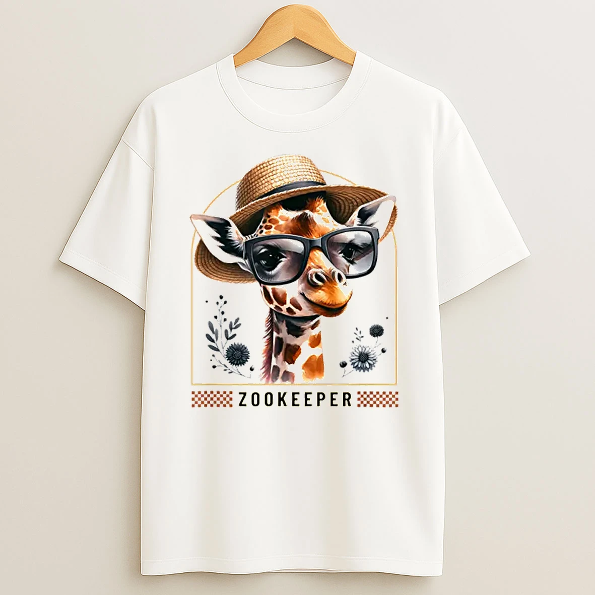 Zookeeper Adult Giraffe Safari Shirts