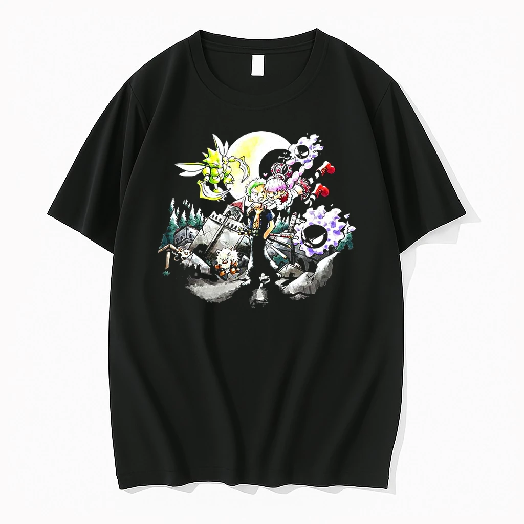 Zoro And Perona One Piece X Scyther Gastly Pokemon Anime Shirts