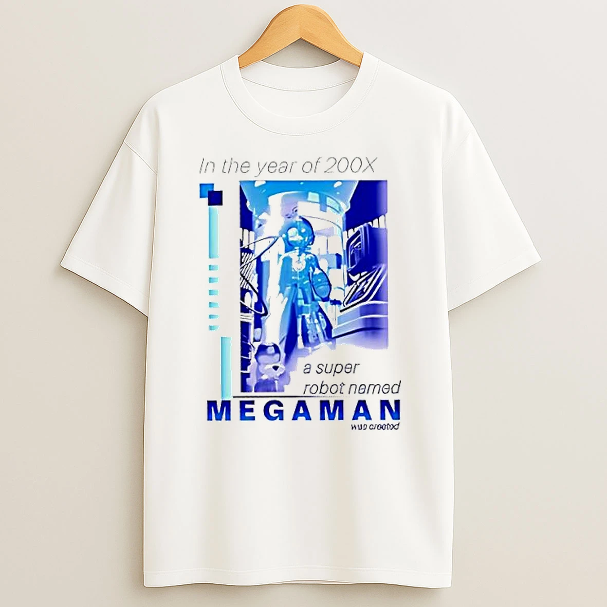 In The Year Of 200x A Super Robot Named Mega Man Was Created Shirts