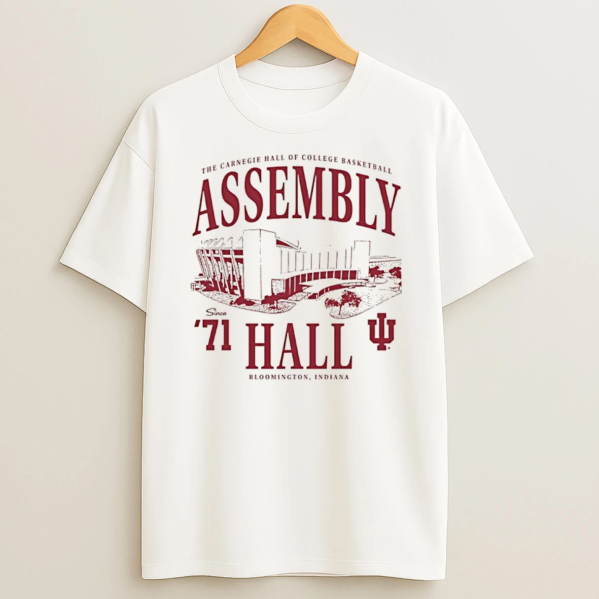 The Carnegie Hall Of College Basketball Indiana Hoosiers 1971 Assembly Hall Shirts