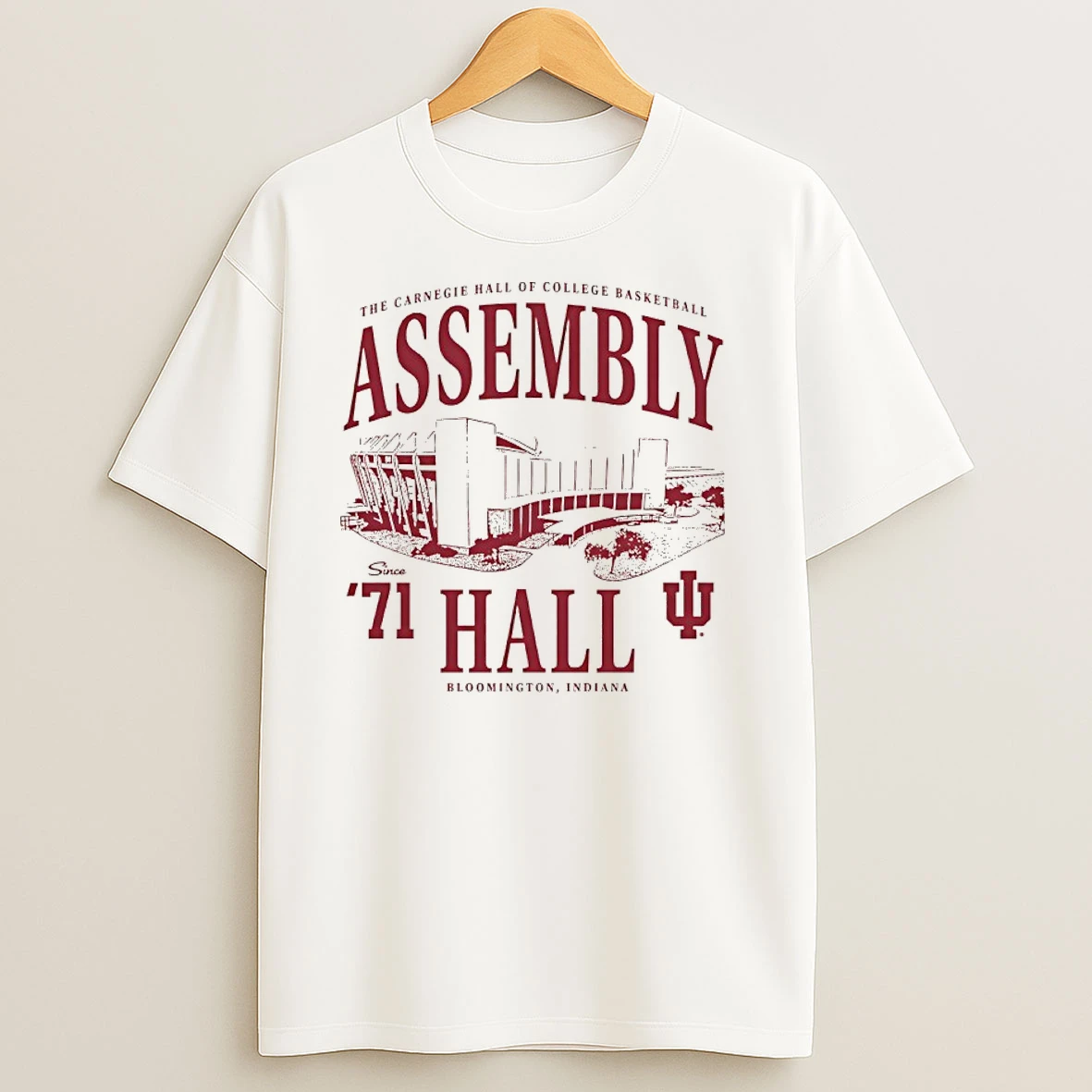 The Carnegie Hall Of College Basketball Indiana Hoosiers 1971 Assembly Hall T Shirts