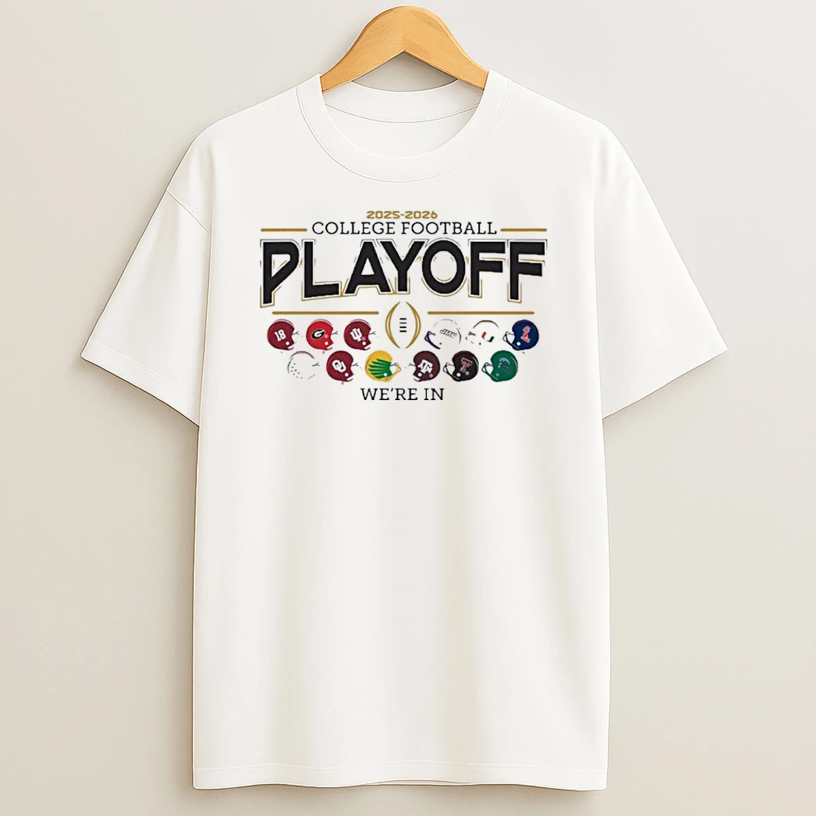 12 Team Football Helmet Cfp Bound Shirts