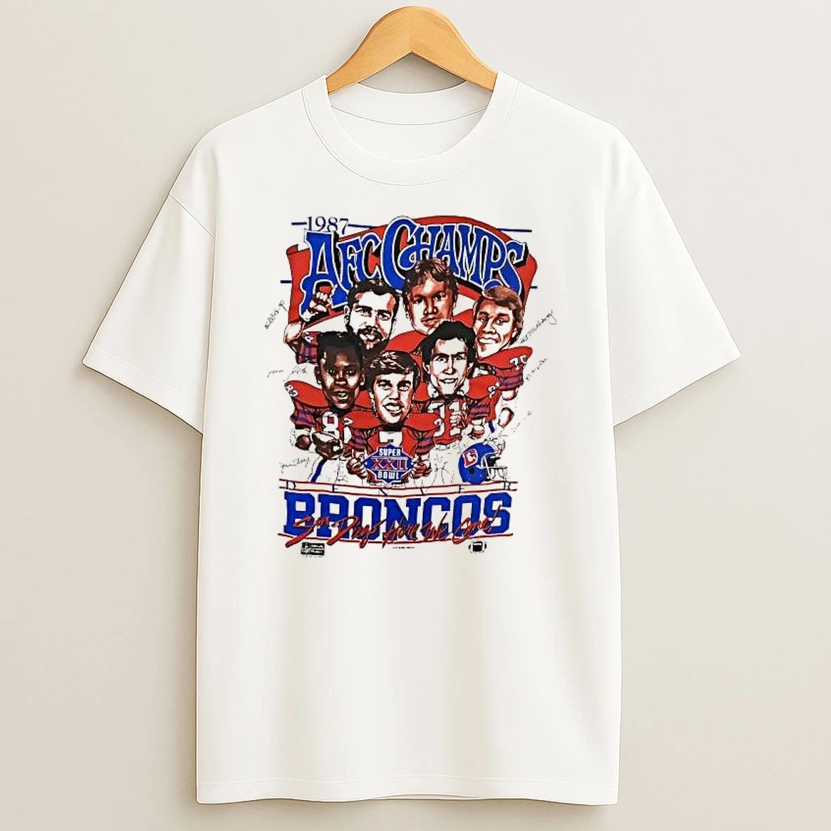 1987 Afc Champs Denver Broncos Legend Players Shirts