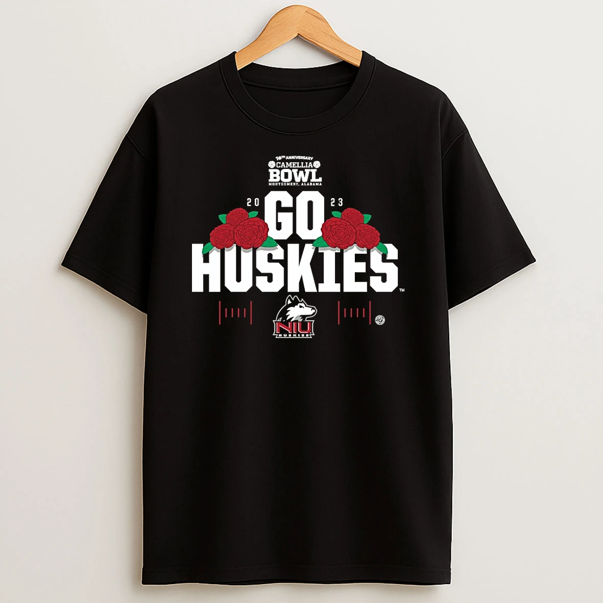 19th Anniversary Camellia Bowl Montgomery Alabma 2023 Go Huskies Northern Illinois Huskies Shirts