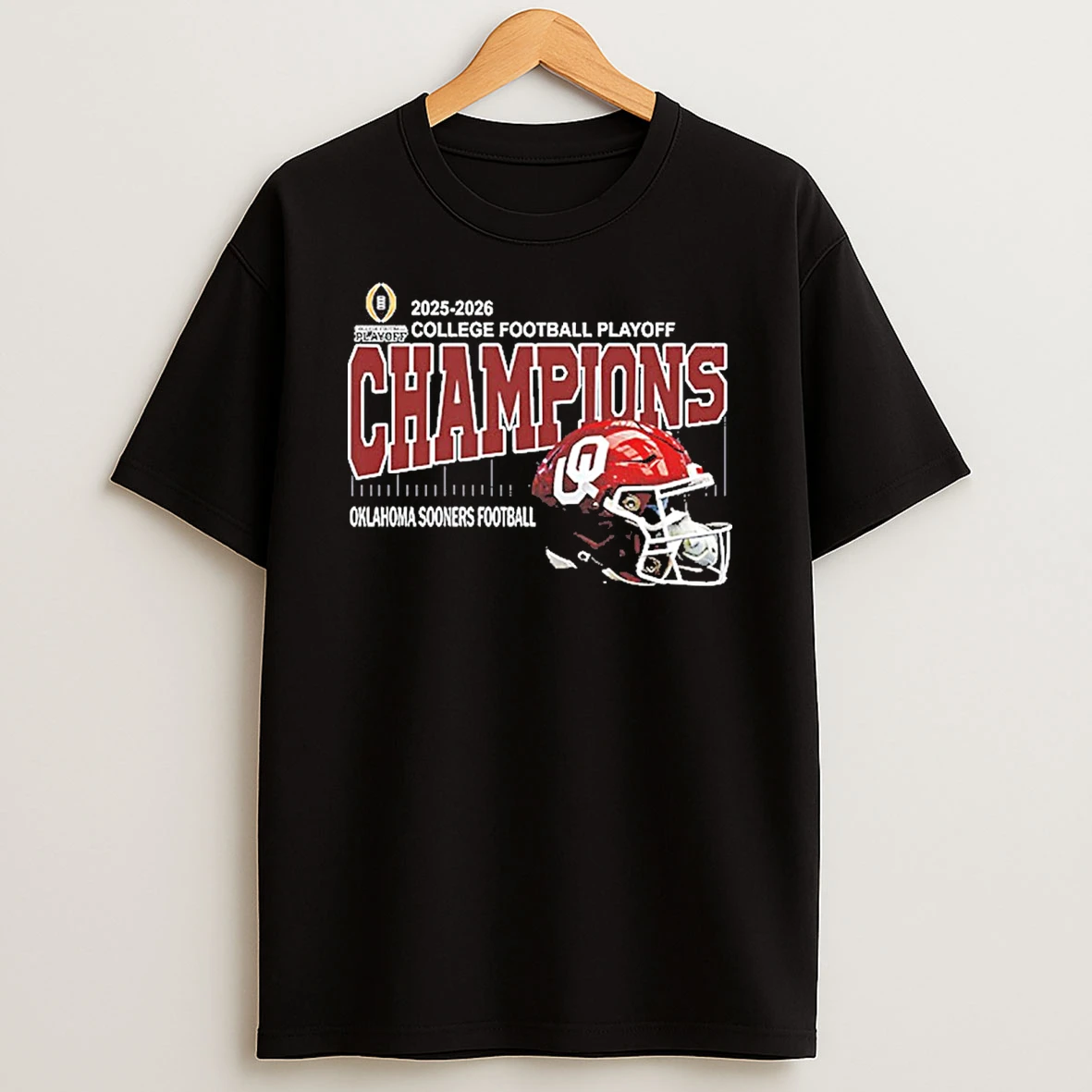 2025 2026 College Football Playoff Champions Oklahoma Sooners Football Helmet Oklahoma Memorial Stadium In Norman Oklahoma Shirts