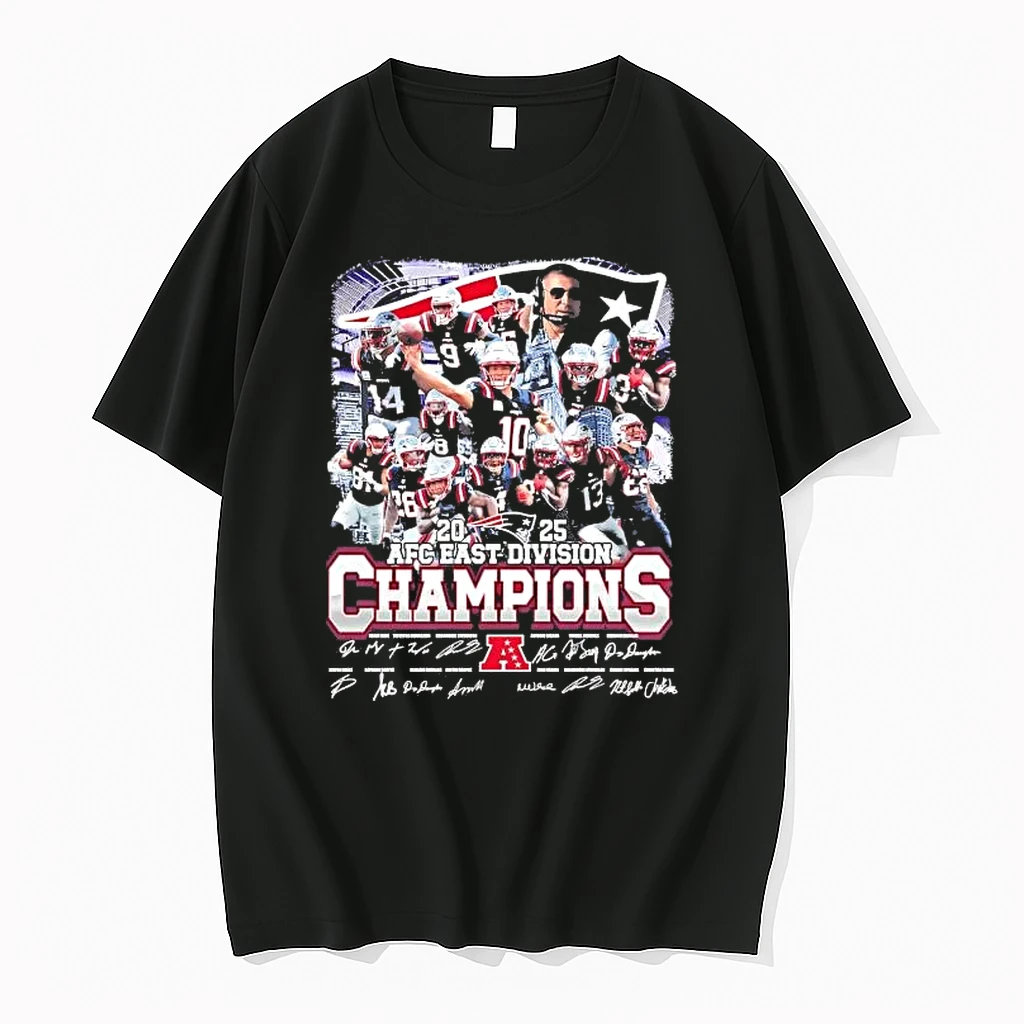 2025 Afc East Division Champions New England Patriots Team Players Shirts