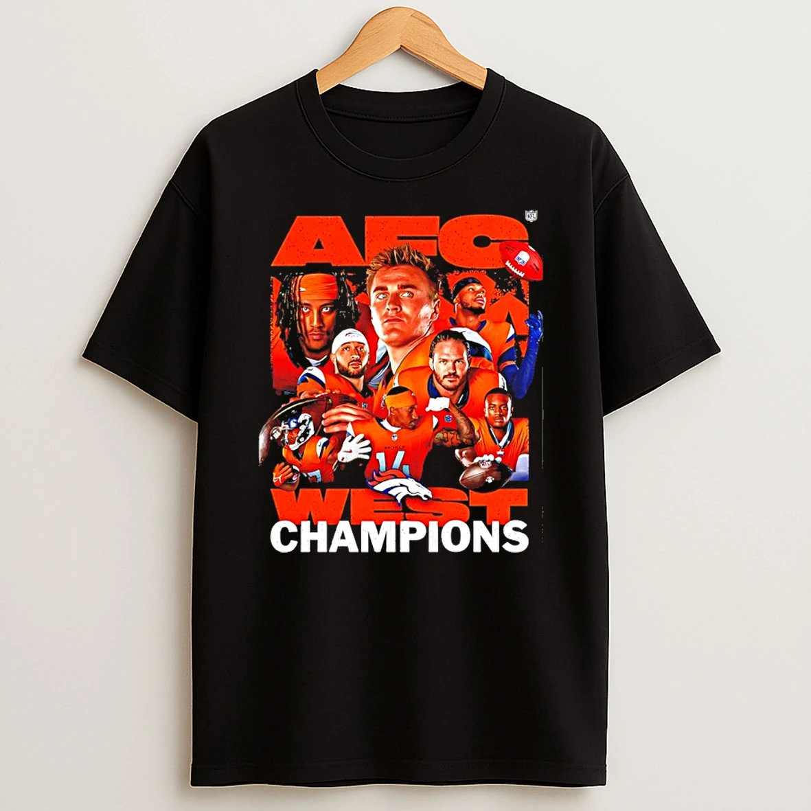 2025 Afc West Champions Denver Broncos Football Graphic Shirts