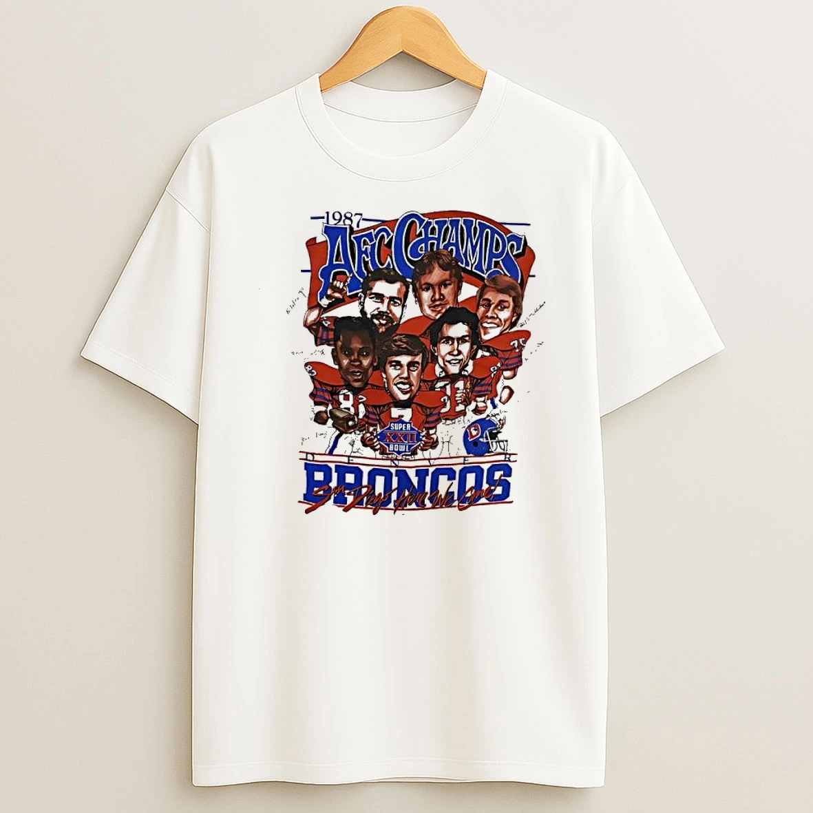 2025 Afc West Champs Denver Broncos 1987 Cartoon Shirts