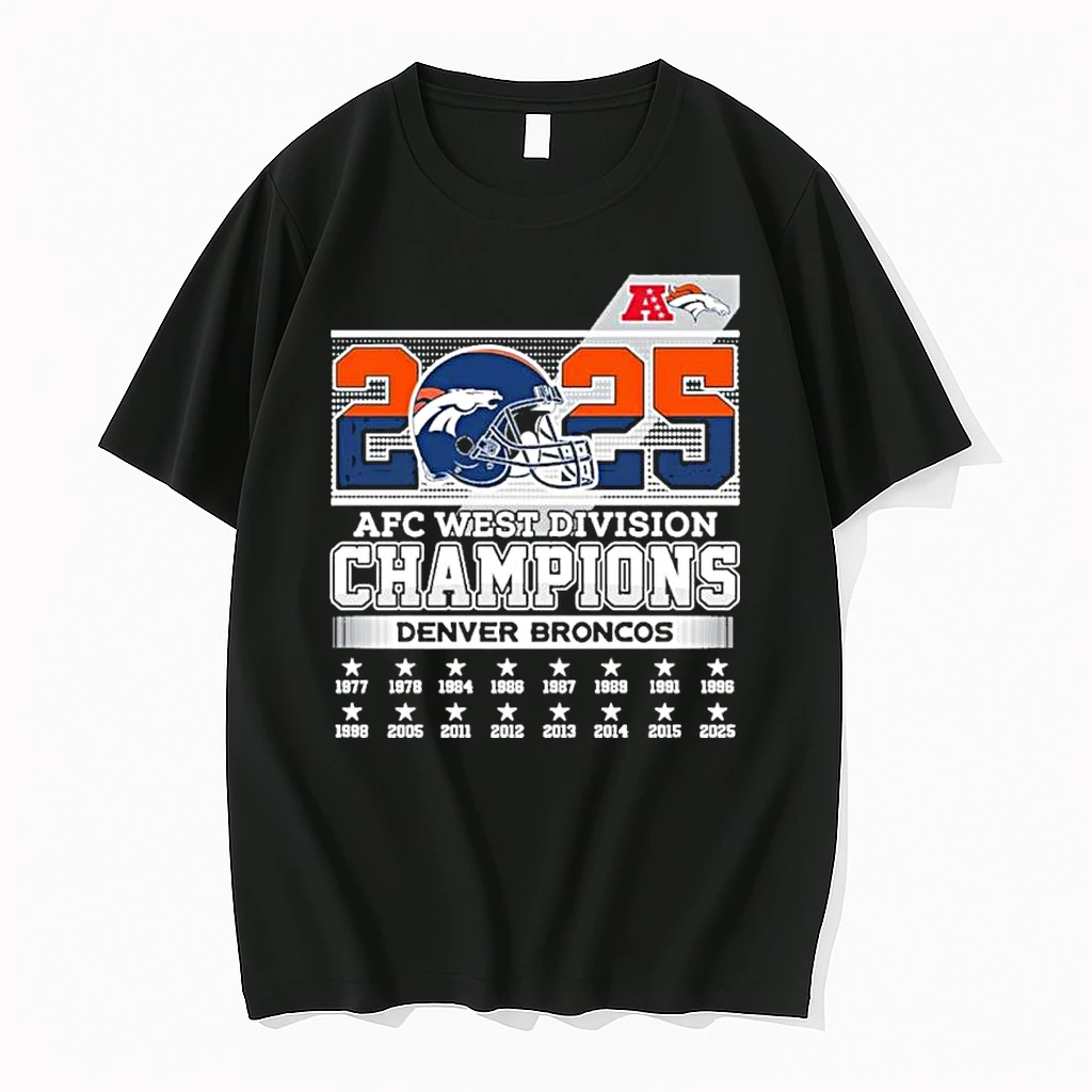 2025 Afc West Division Champions Denver Broncos Shirts