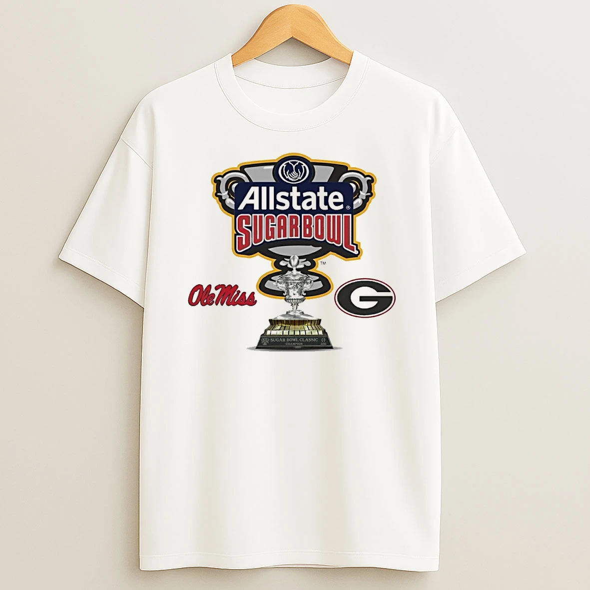 2025 Allstate Sugar Bowl Trophy Ole Miss Rebels Vs Georgia Bulldogs January 1 2026 Caesars Superdome Shirts