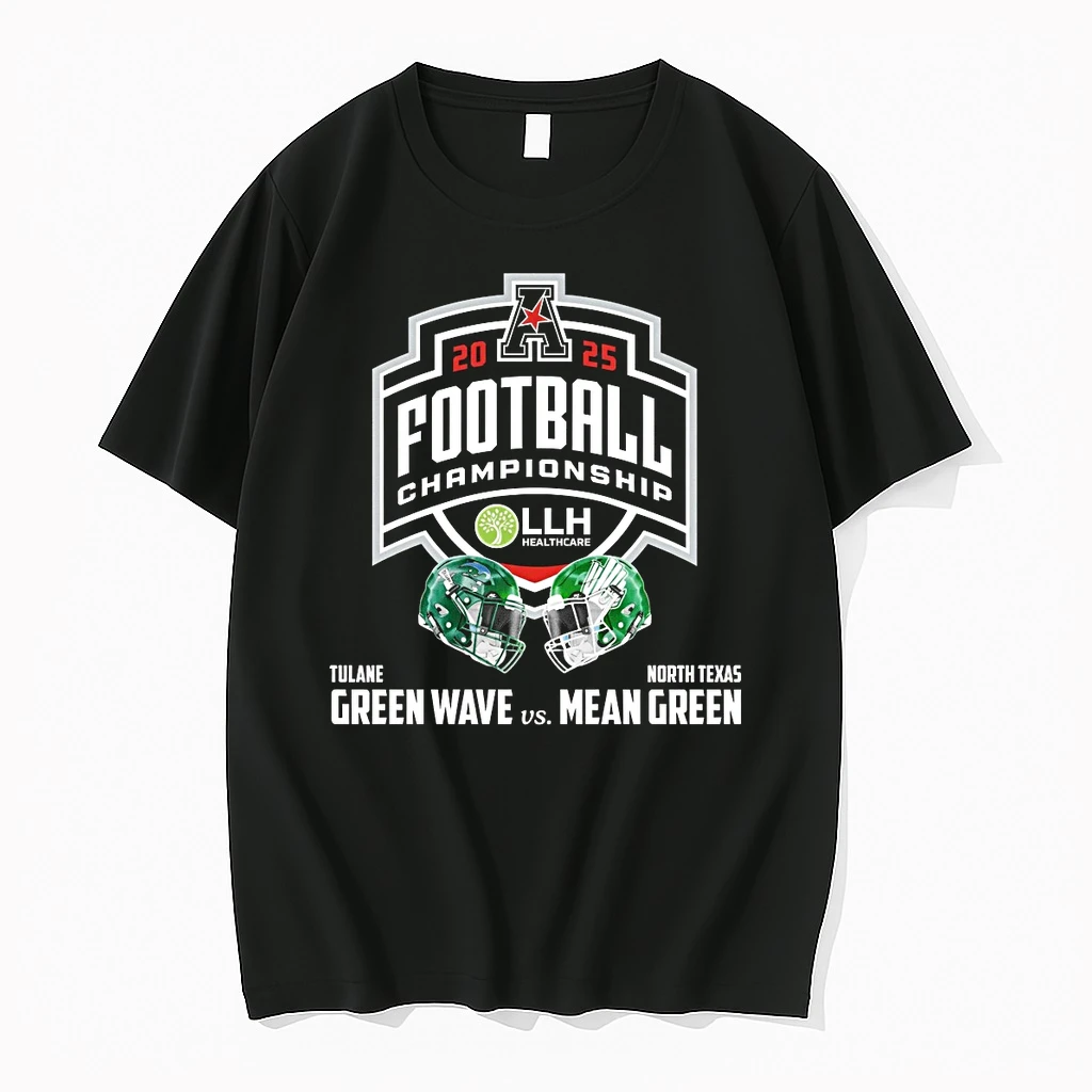 2025 American Conference Championship Tulane Green Wave Vs North Texas Mean Green December 5 Yulman Stadium Shirts