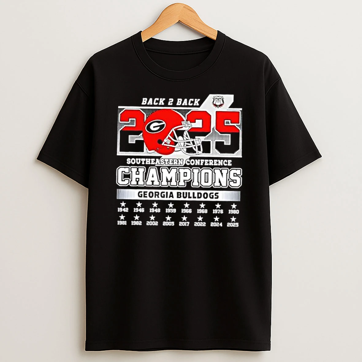 2025 Back 2 Back Sec Southeastern Conference Champions Georgia Bulldogs Shirts