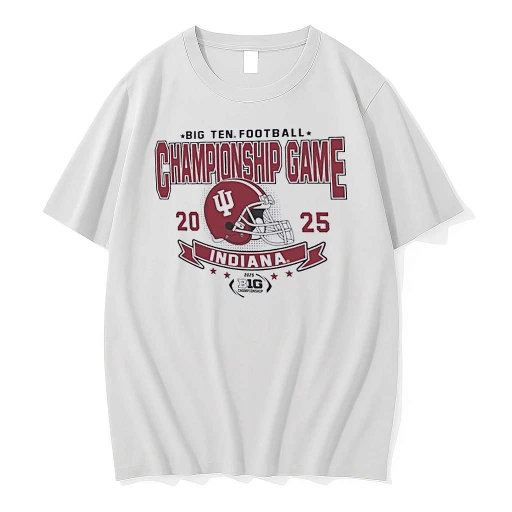 2025 Big 10 Football Championship Game Helmet Indiana Hoosiers Shirts