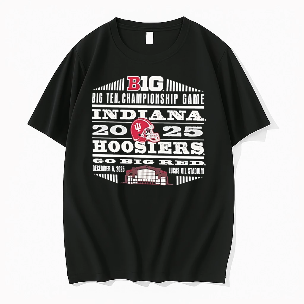 2025 Big 10 Football Championship Game Indiana Hoosiers Go Big Red Dec 6 Lucas Oil Stadium Shirts