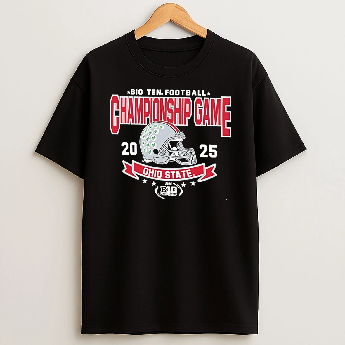2025 Big 10 Football Championship Game Ohio State Buckeyes Helmets Shirts