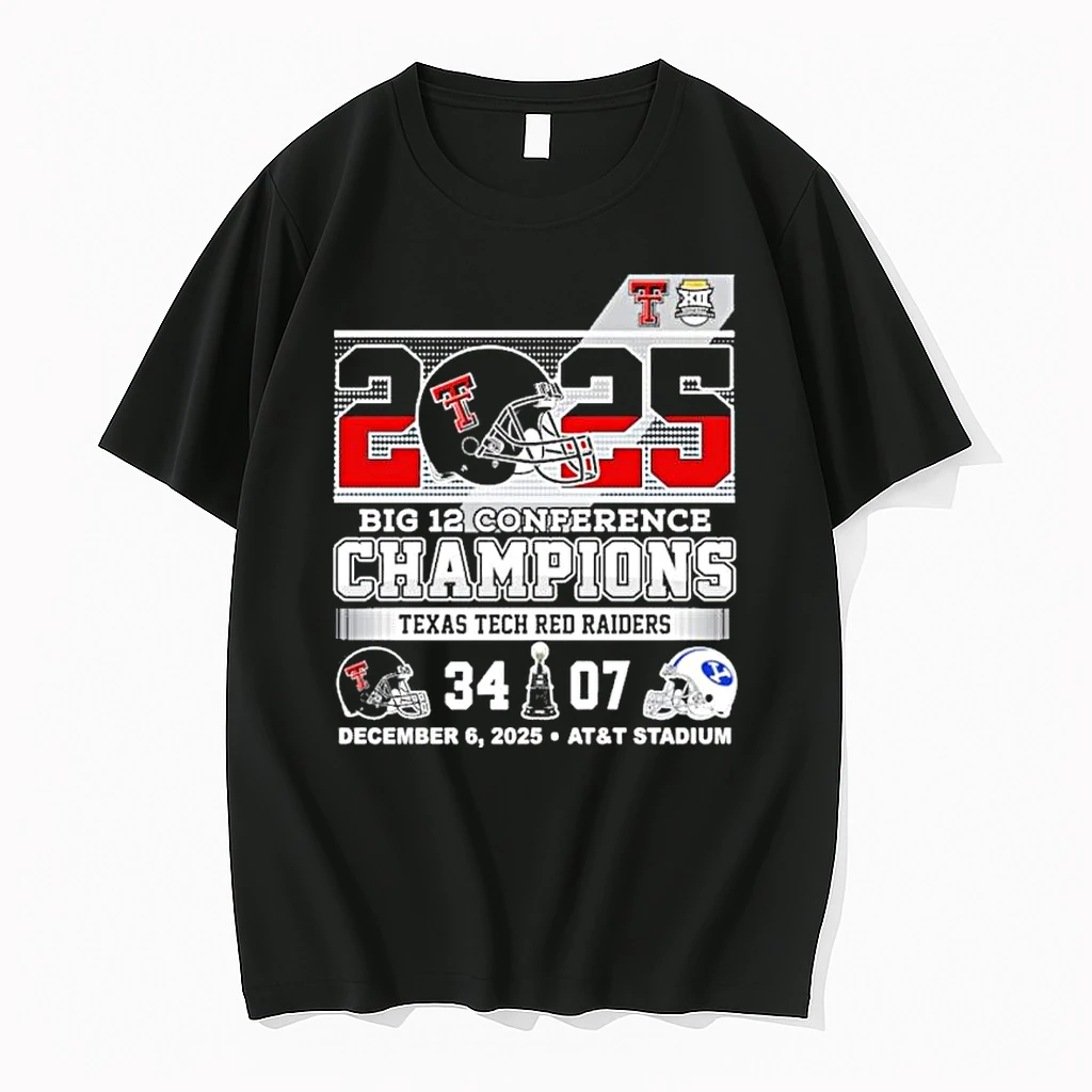 2025 Big 12 Conference Champions Texas Tech 34 7 Byu Score Shirts