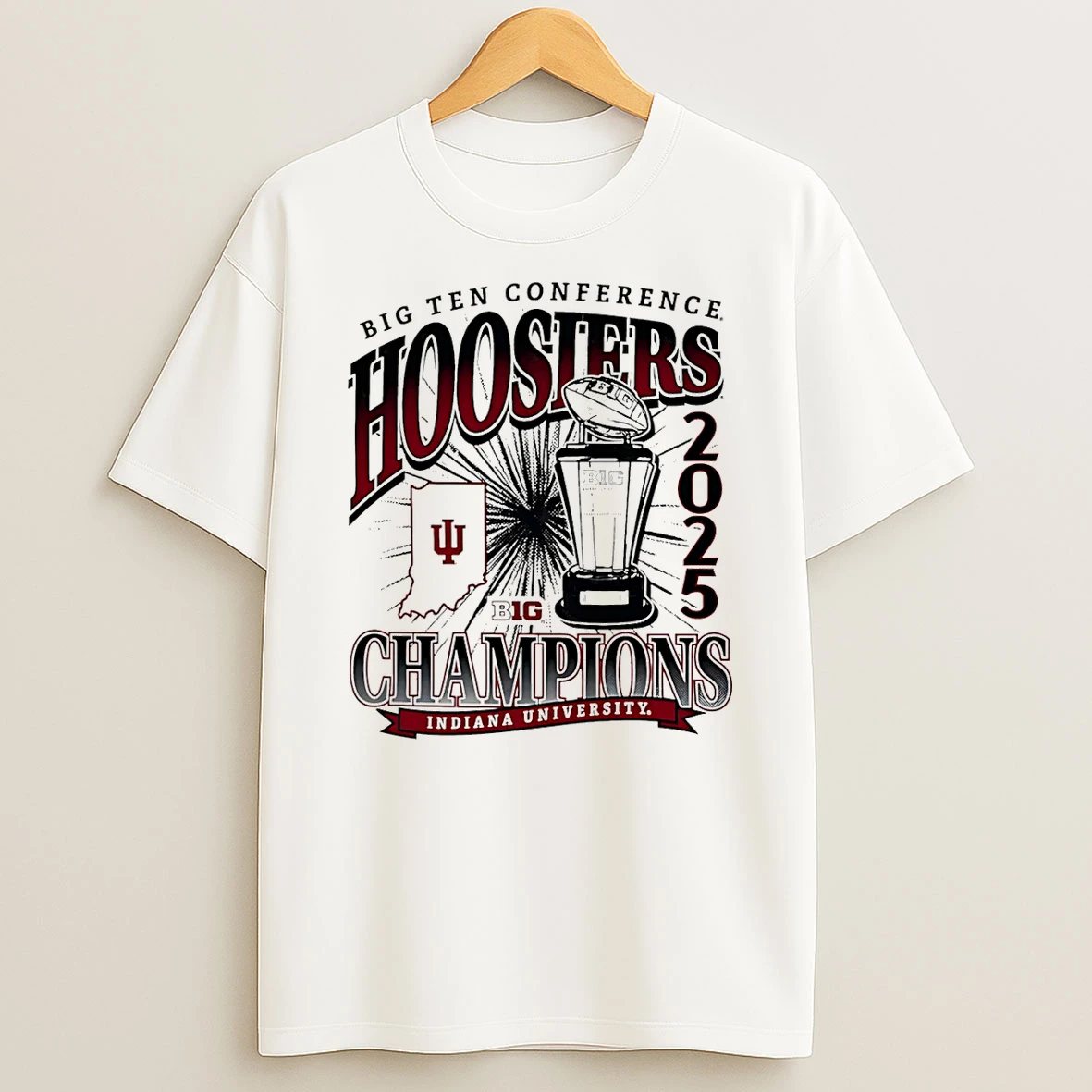 2025 Big Ten Conference Champions Indiana Hoosiers Vintage Shirts