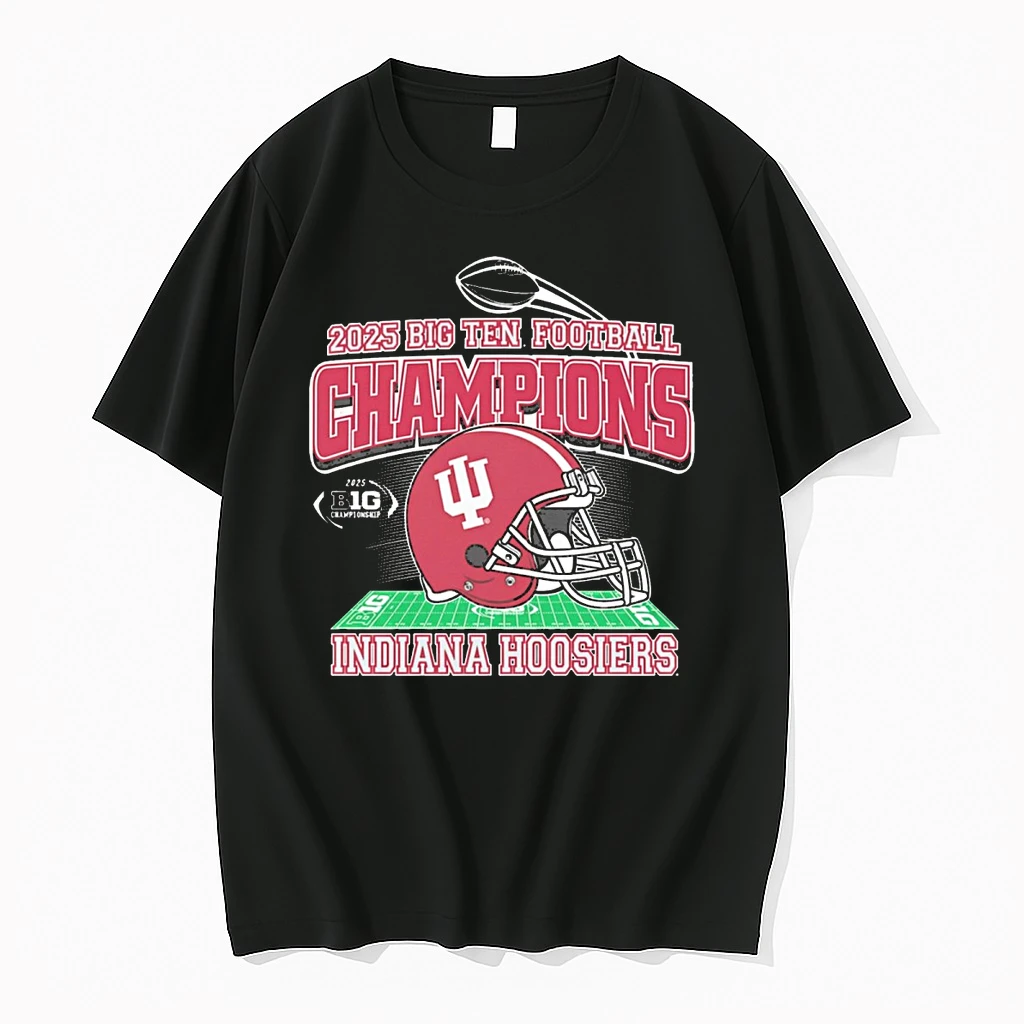2025 Big Ten Football Champions Indiana Hoosiers Defeated Ohio State Buckeyes Helmet Shirts