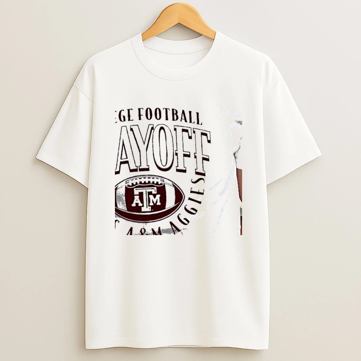 2025 Cfp Curve Texas Am Football White Shirts