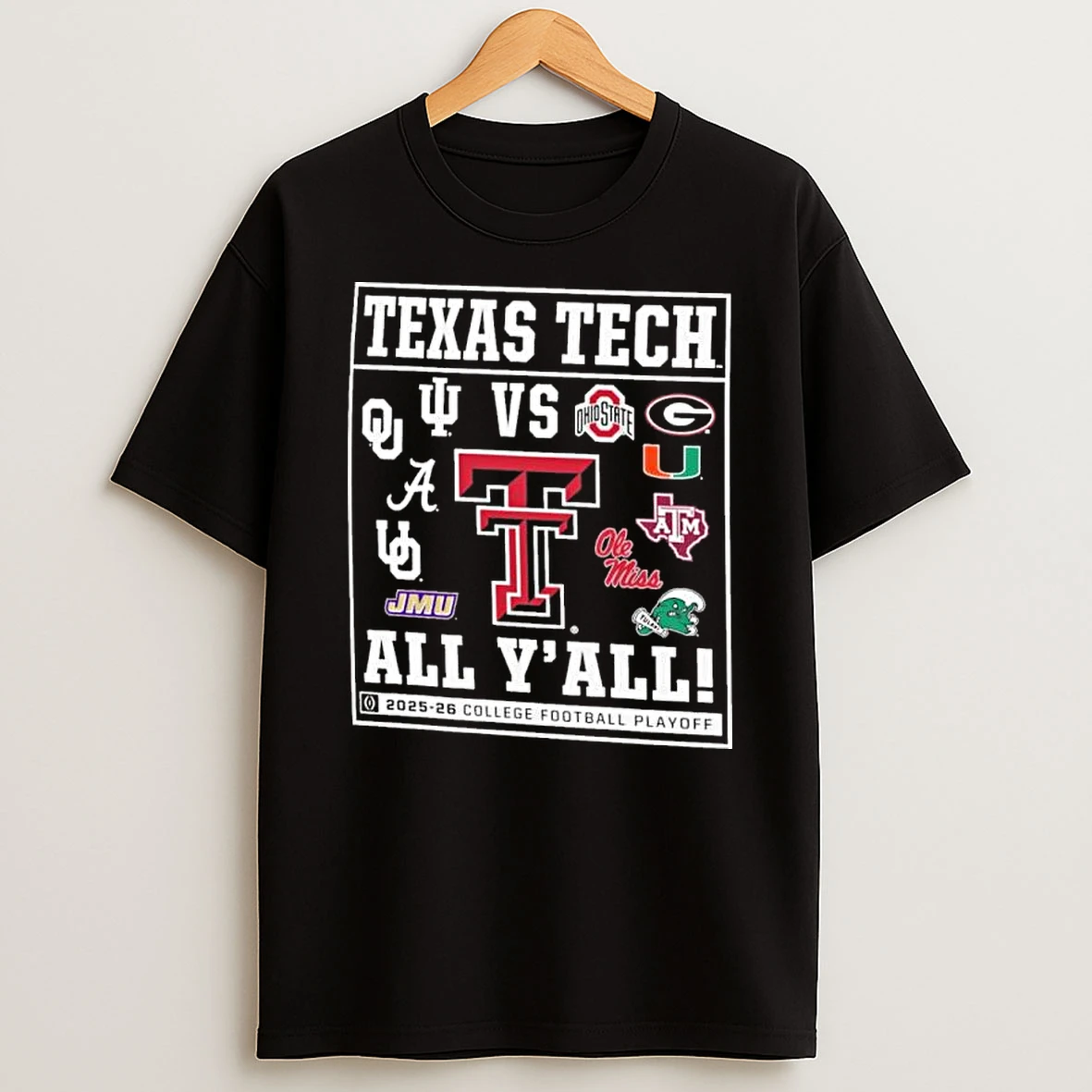 2025 Cfp Framed 12 Teams All Yall Shirts