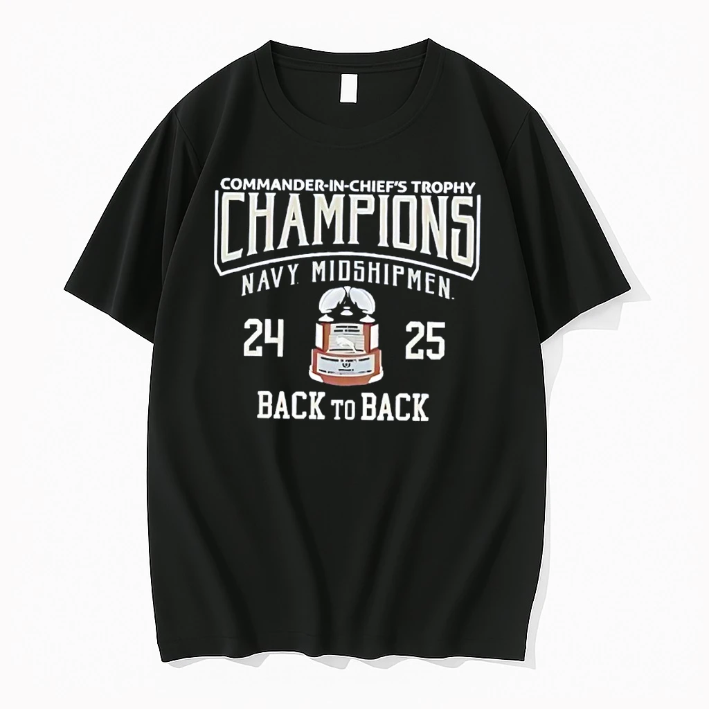 2025 Commander In Chiefs Trophy Champions Navy Midshipmen Football Back To Back Shirts