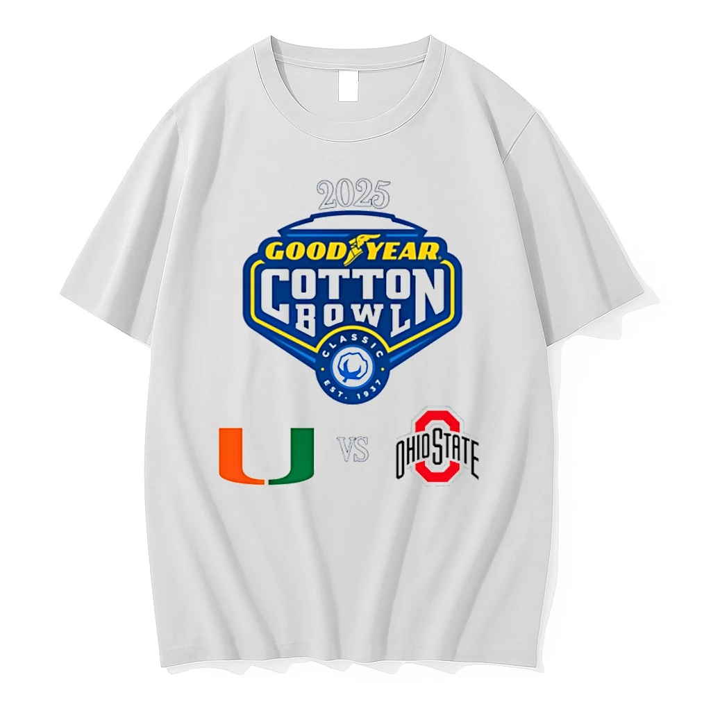 2025 Cotton Bowl Good Year Ohio State Buckeyes Vs Miami Hurricanes Shirts