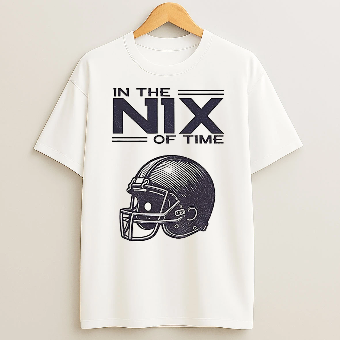 2025 Denver Broncos In The Nix Of Time Bo Nix Helmet Shirts
