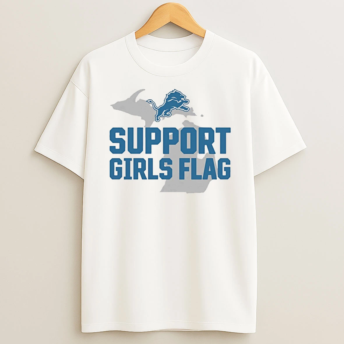 2025 Detroit Lions Players Support Girls Flag Shirts