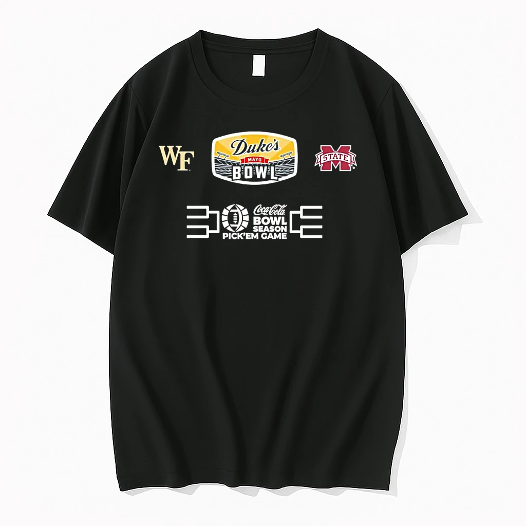 2025 Dukes Mayo Bowl Season Pickem Game Wake Forest Demon Deacons Vs Mississippi State Bulldogs Logo Shirts